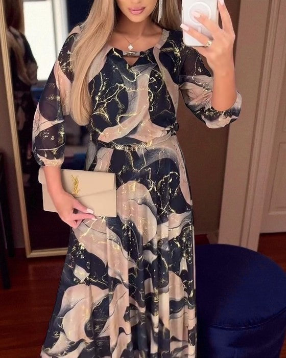 NEMEA™ | ELEGANCKA SZYFONOWA SUKIENKA W KWIATY