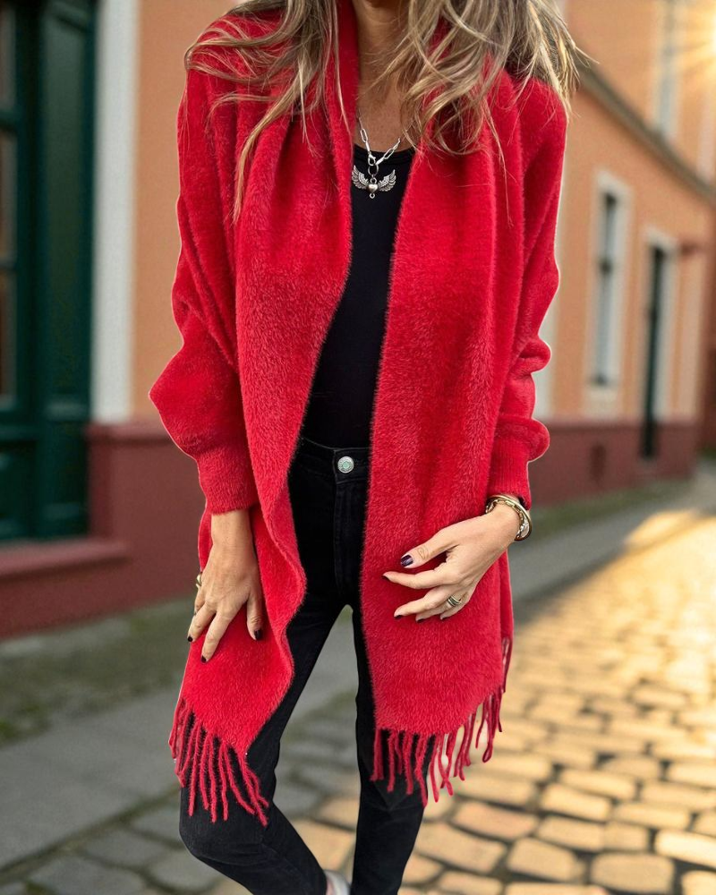 JUSTYNA™ | PŁASZCZ Z FRĘDZLAMI