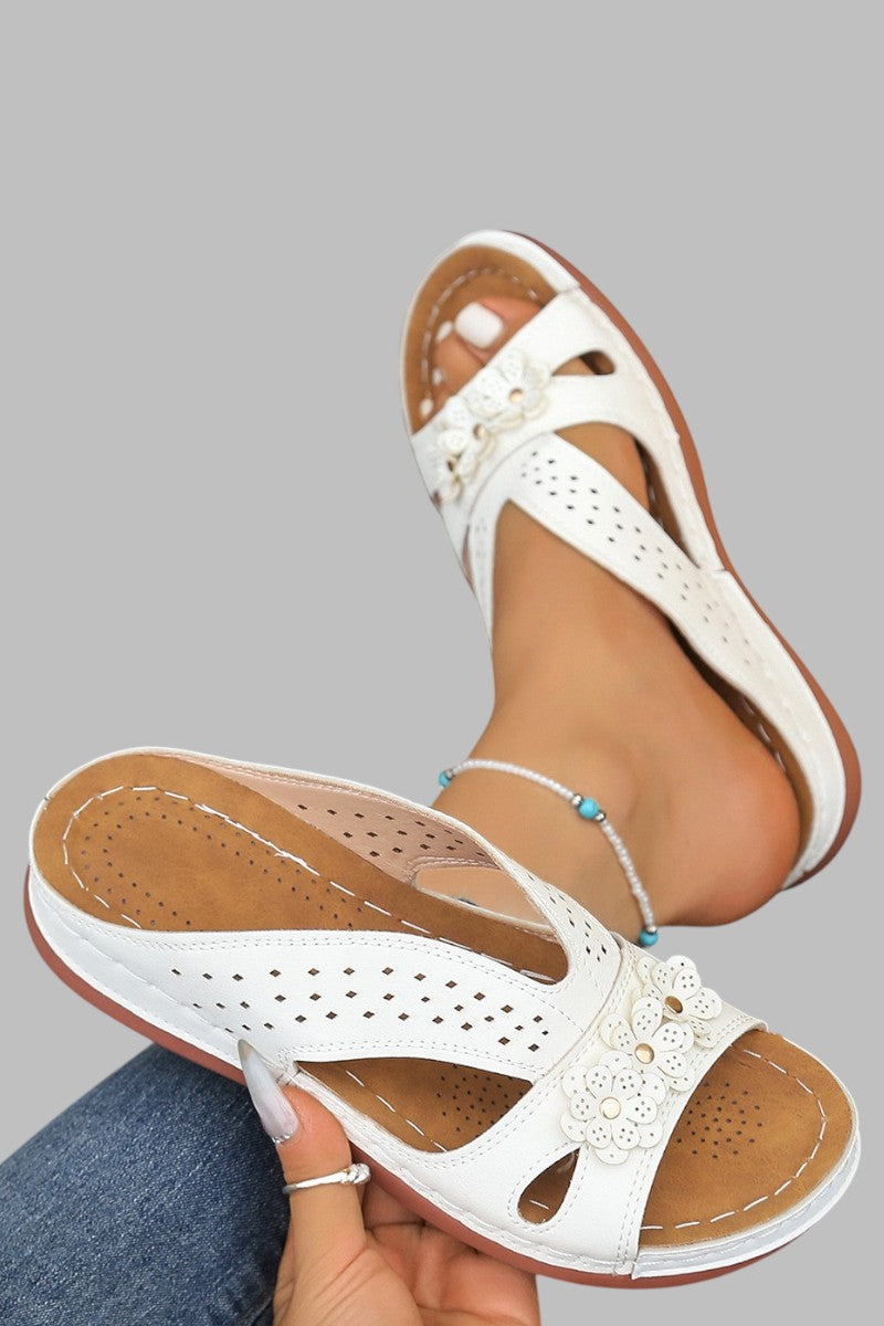 SandaLove™ | Ortopedyczne damskie sandały na koturnie z kwiatowym wzorem