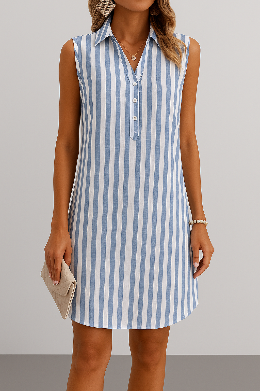 KATARZYNA™ | ELEGANCKA SUKIENKA KOSZULOWA W PASKI