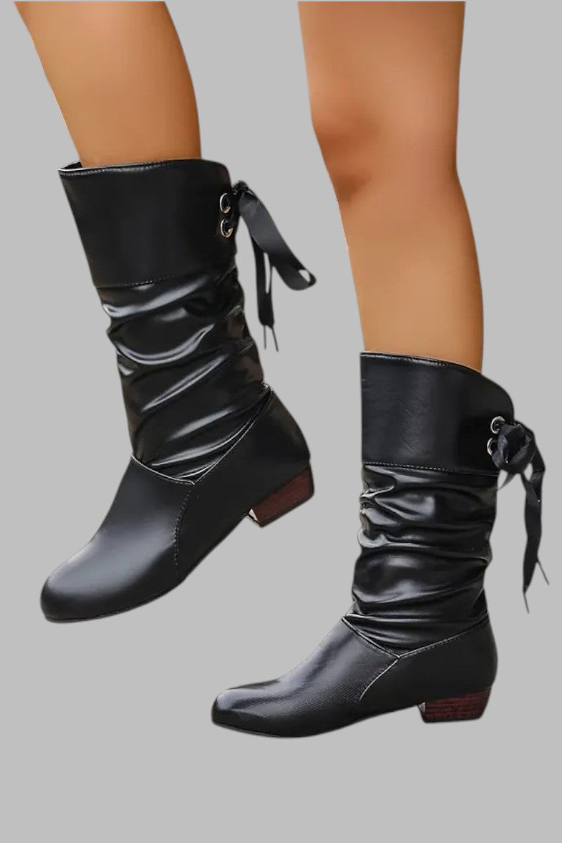 Gabriela™ | Eleganckie botki sznurowane na stabilnym obcasie