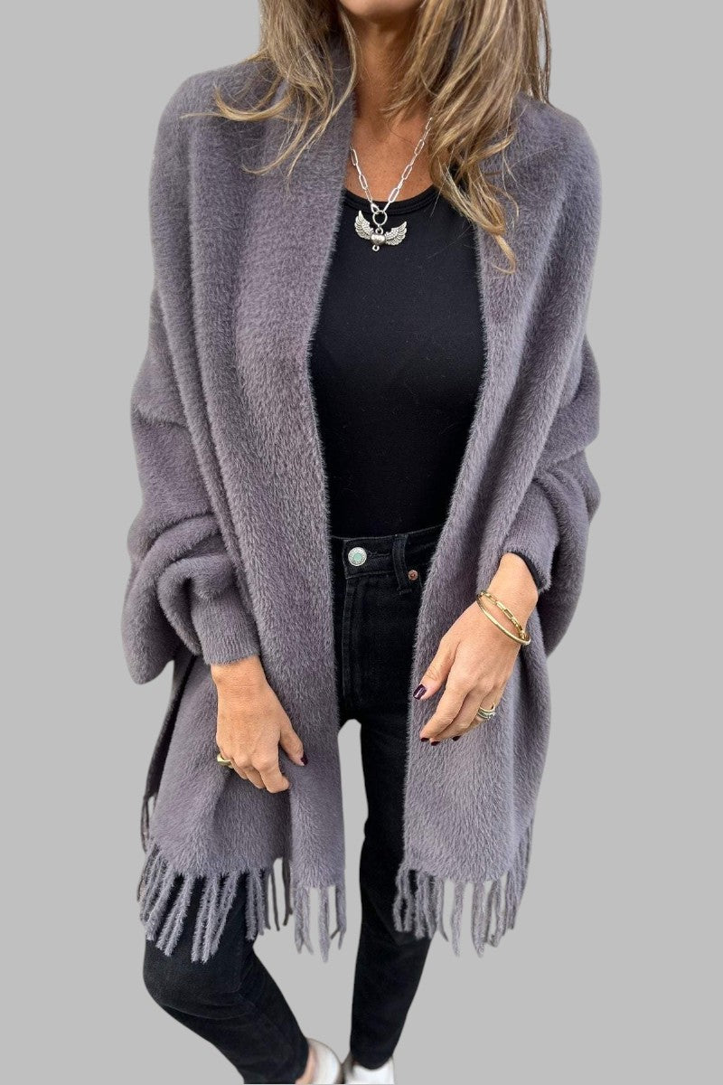 JUSTYNA™ | PŁASZCZ Z FRĘDZLAMI