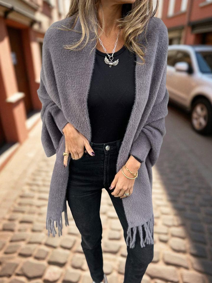 JUSTYNA™ | PŁASZCZ Z FRĘDZLAMI