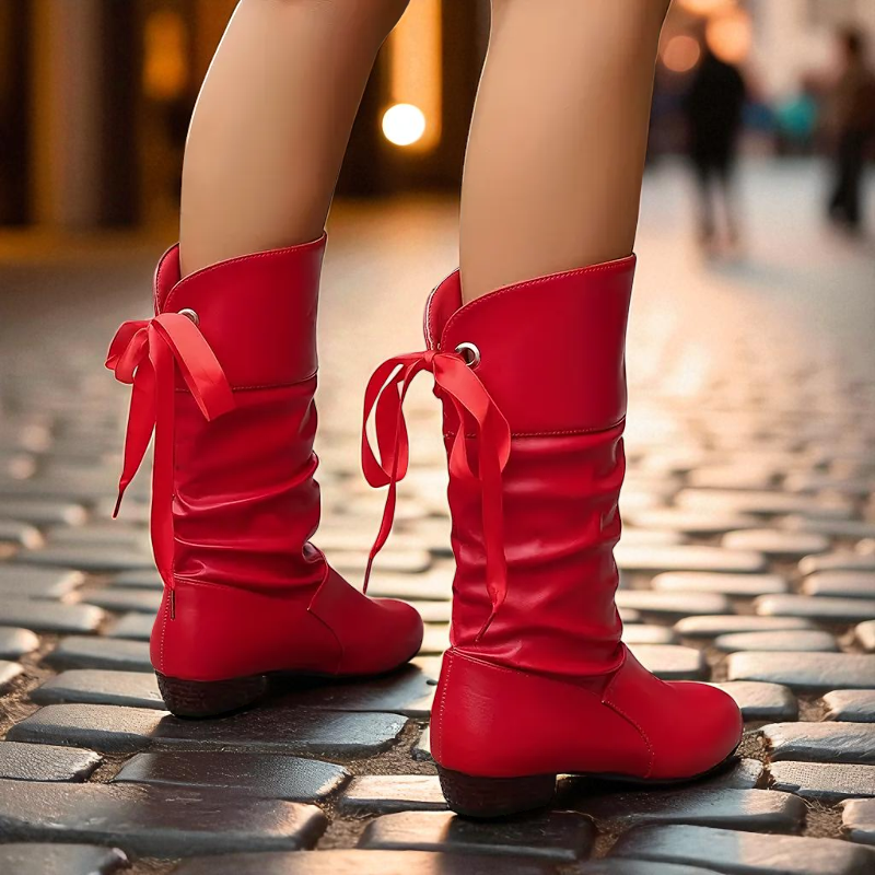 Gabriela™ | Eleganckie botki sznurowane na stabilnym obcasie