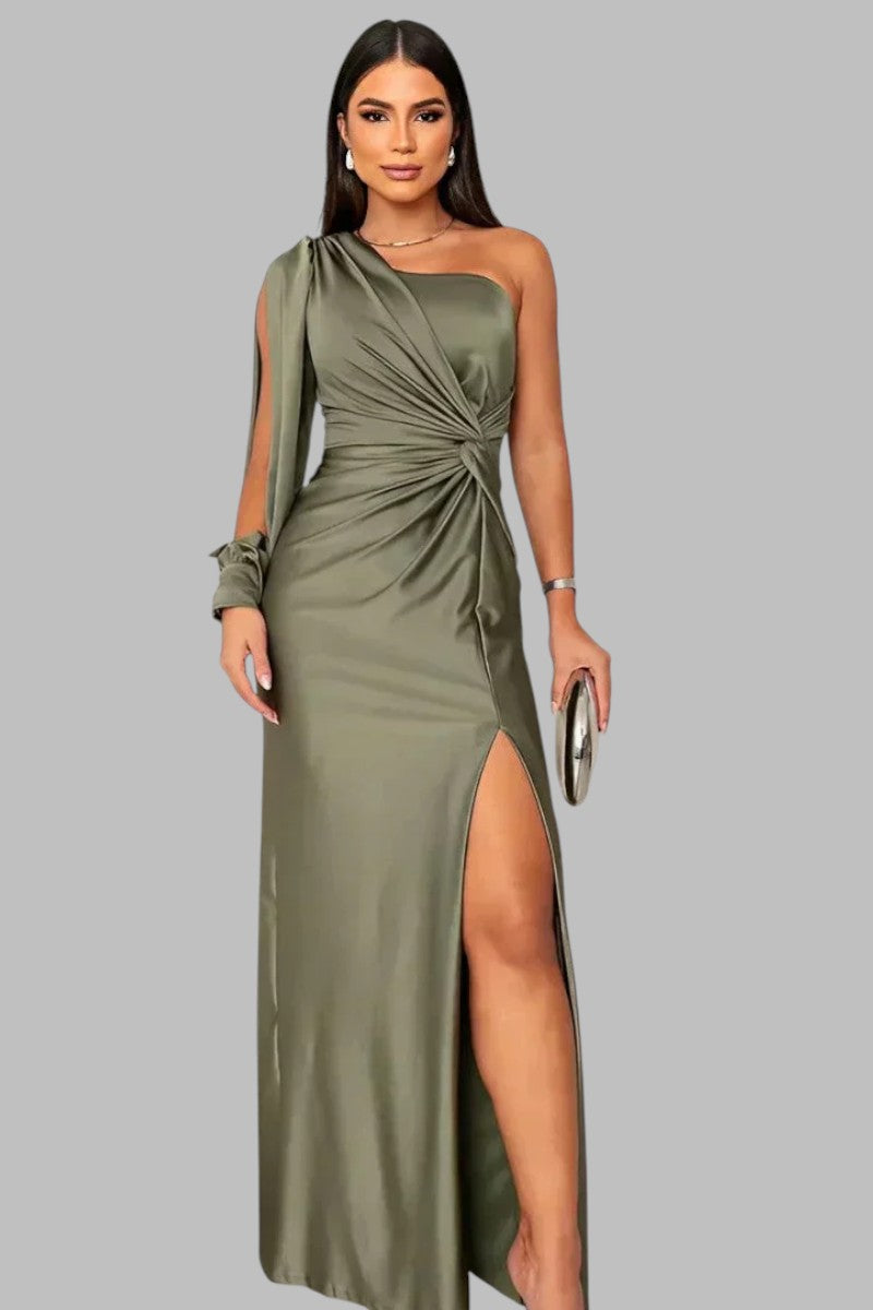 AVERELLE™ | ELEGANCKA SUKIENKA MAXI NA JEDNO RAMIĘ