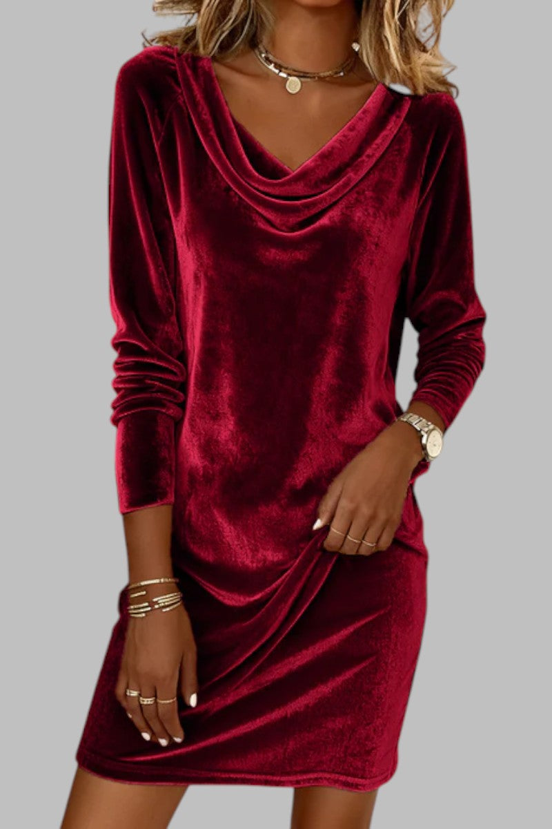 SABINA™ | LUŹNA SUKIENKA DAMSKA Z AKSAMITU