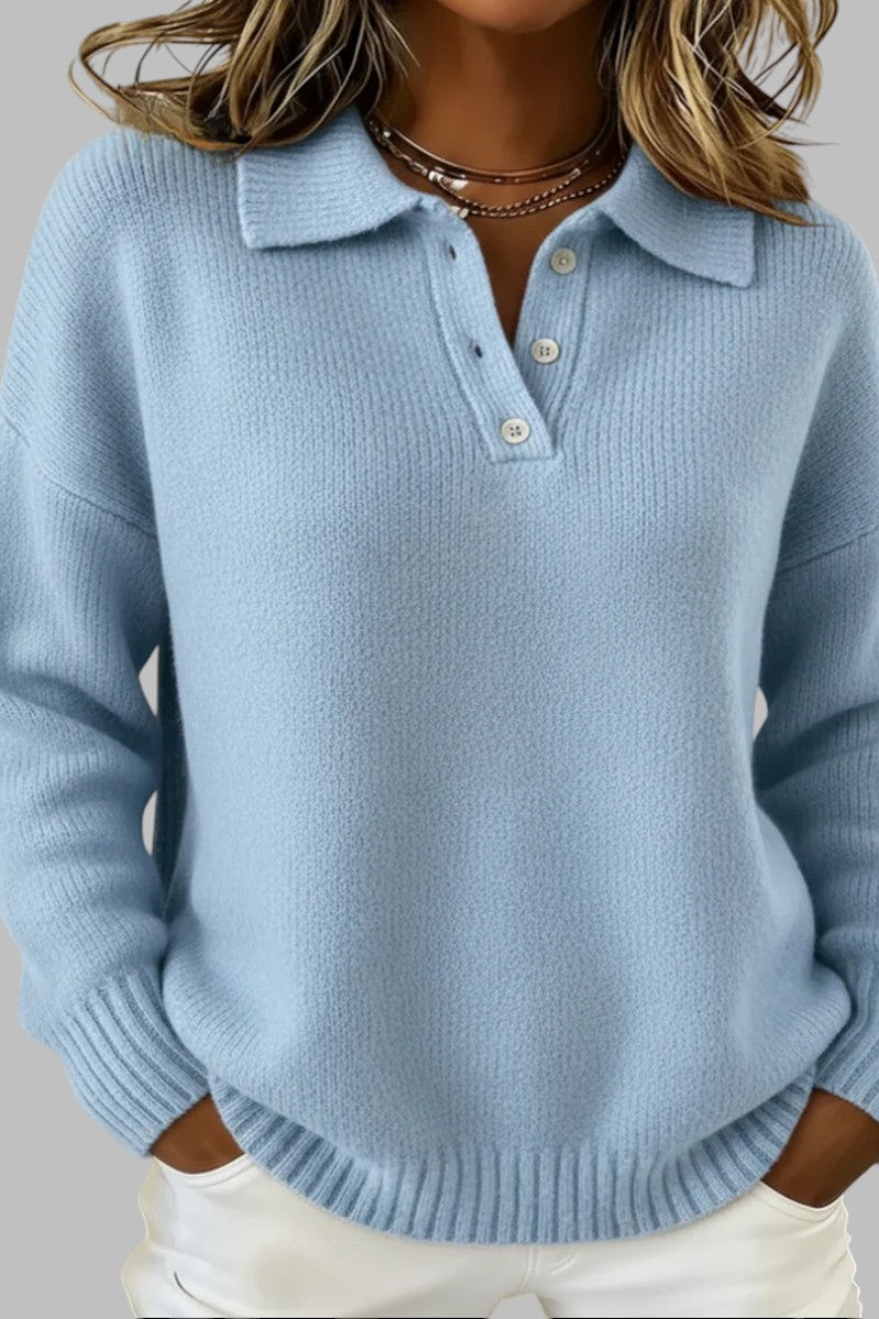 MARIETTA™ | MIĘKKI SWETER Z KOŁNIERZYKIEM