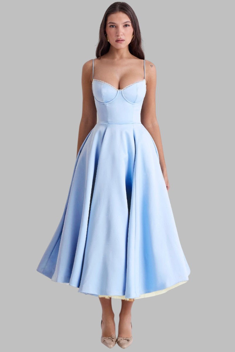 BELLA™ | ELEGANCKA SUKIENKA MIDI Z GORSETEM, PODKREŚLA KOBIECOŚĆ Z KLASĄ