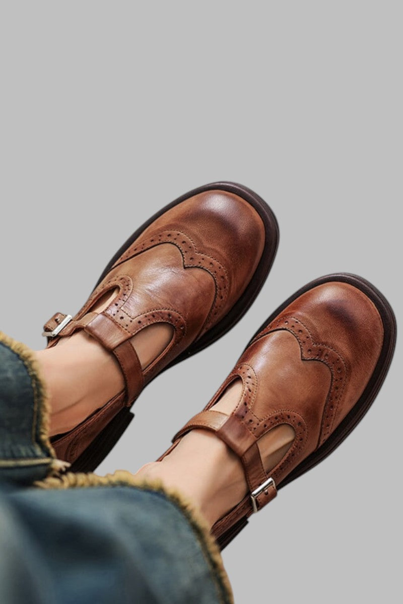 VELDA™ | ELEGANCKIE SKÓRZANE CZÓŁENKA MARY JANE