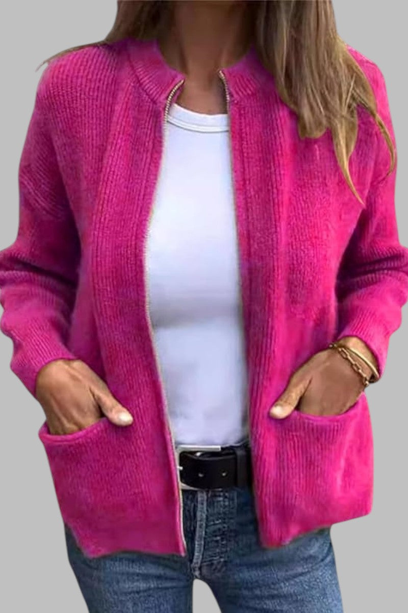 DARIA™ | JESIENNY KARDIGAN Z ZAMKIEM BŁYSKAWICZNYM