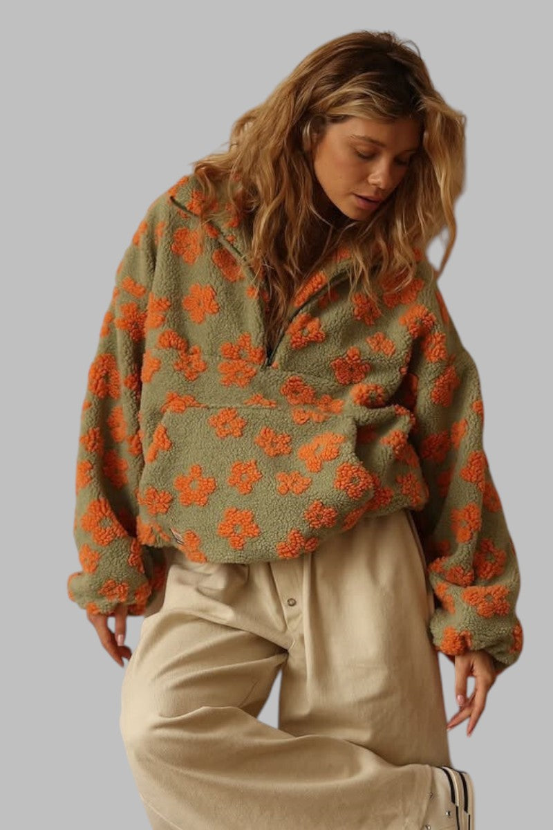 DAISY™ | CIEPŁA BLUZA POLAROWA BLOOM