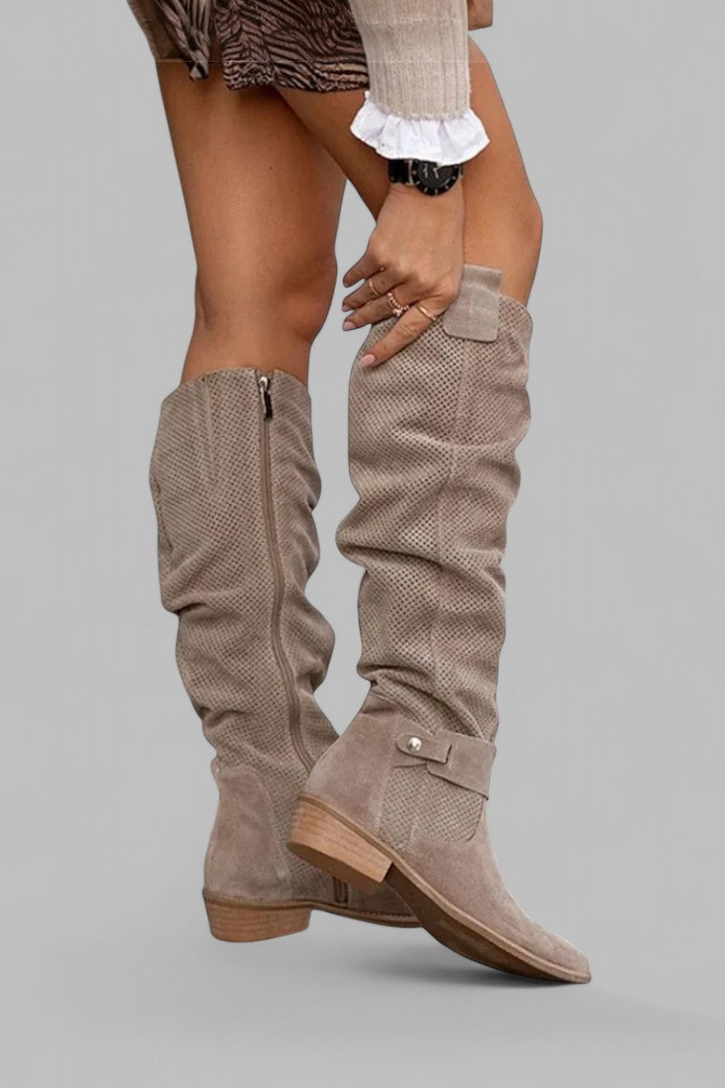 ALESSIA™ | ZAMSZOWE KOZAKI ZA KOLANO Z MIĘKKIM WYKOŃCZENIEM